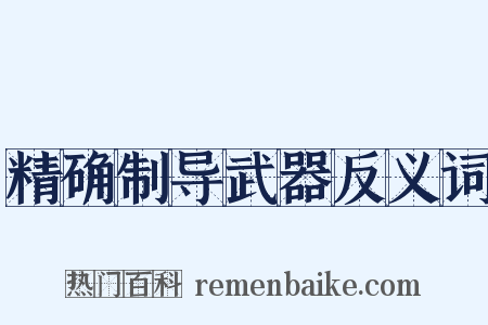 精确制导武器反义词是什么意思的图片